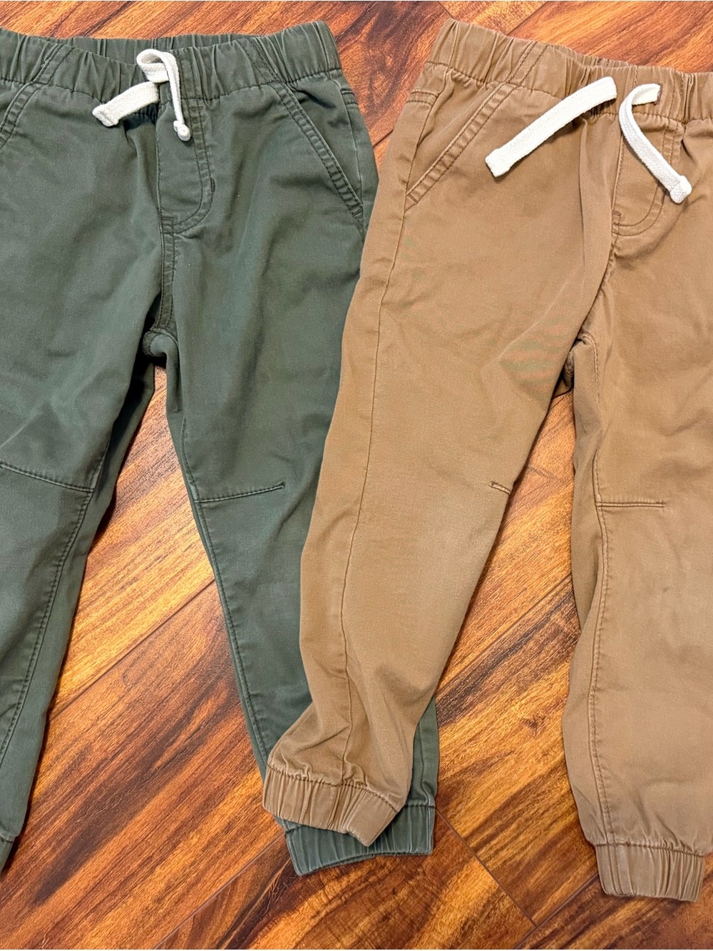 Cat and Jack T3 Drawstring Jogger Pants - Olive Green and Khaki